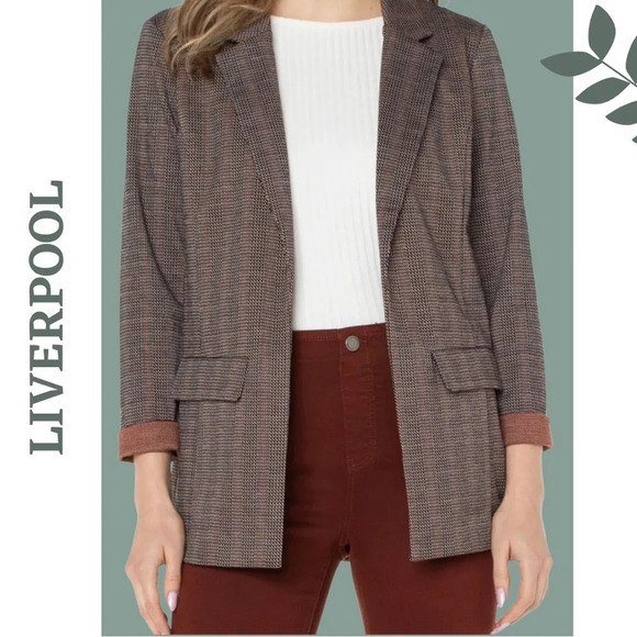 Liverpool Jackets & Blazers - Liverpool LM1210CA71 Boyfriend Blazer with Princess Dart Brown  Size Extra Large
